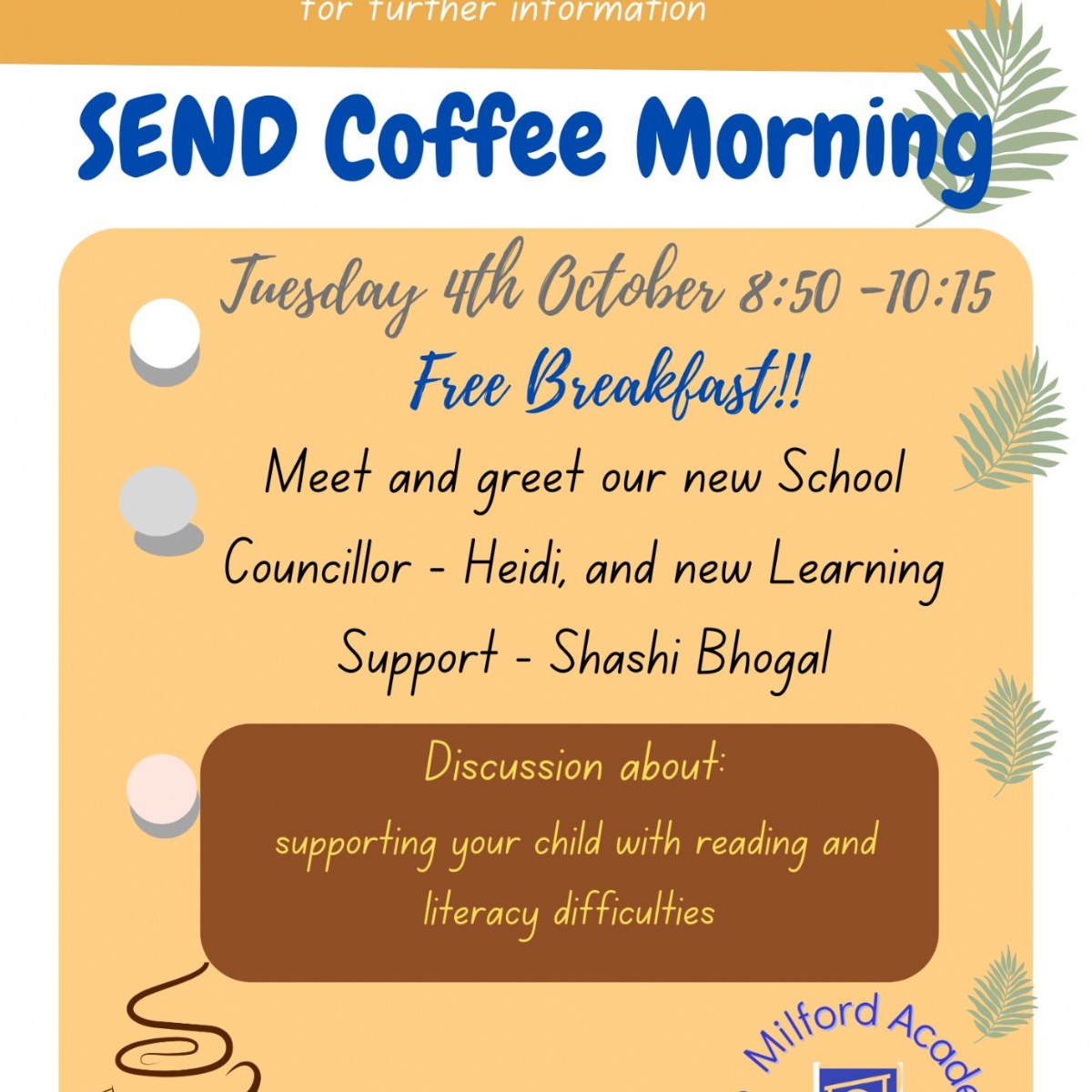 The Milford Academy - SEND Coffee Morning